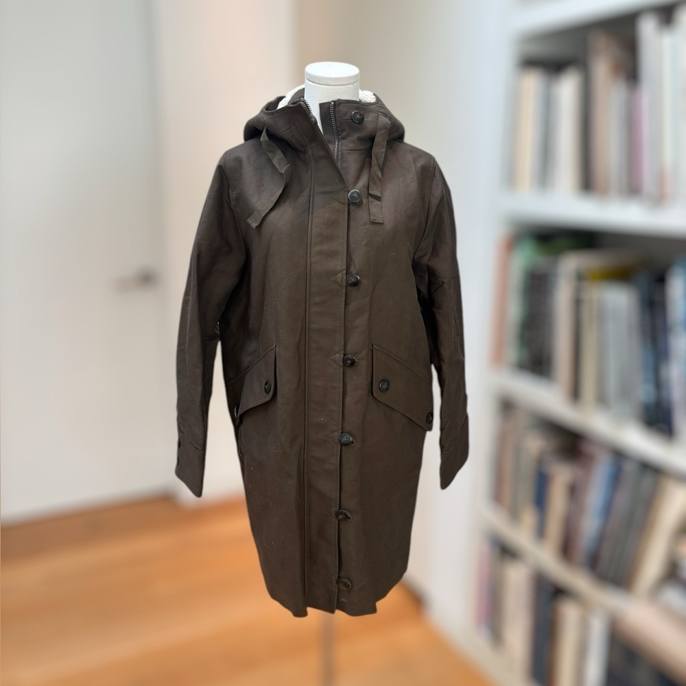 Sezane Bill Coat NWT in olive green/khaki color - Picture 6 of 12